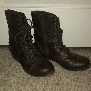 Embellished Madden Girl lace up boots Size 7